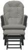 vidaXL Schaukelsessel mit Hocker Gleitend Hellgrau Stoff 351666 Bild 3