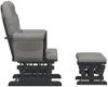 vidaXL Schaukelsessel mit Hocker Gleitend Hellgrau Stoff 351666 Bild 4
