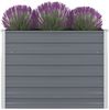 vidaXL Hochbeet 100 x 100 x 77 cm Verzinkter Stahl Grau 42407 Bild 2