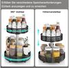 TUWENA Gewürzregal Gewürzregal, 360° Drehbar Küchen Organizer mit 2 Etagen, Drehteller Bild 2