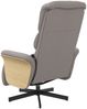 vidaXL Massagesessel mit Fußteil Taupe Stoff 356618 Bild 5