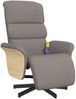 vidaXL Massagesessel mit Fußteil Taupe Stoff 356618 Bild 2