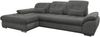 Polstergarnitur >Riordan< Schlaffunktion, Stauraum, Webstoff grau/braun - 314x104x184 (BxHxT) Bild 4