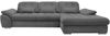 Polstergarnitur >Riordan< Schlaffunktion, Stauraum, Webstoff grau/braun - 314x104x184 (BxHxT) Bild 3