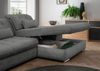 Polstergarnitur >Riordan< Schlaffunktion, Stauraum, Webstoff grau/braun - 314x104x184 (BxHxT) Bild 5