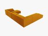 Micadoni Panorama-Ecksofa Ruby 7-Sitzer Links Samt Salvador Gelb Bild 4