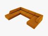 Micadoni Panorama-Ecksofa Ruby 7-Sitzer Links Samt Salvador Gelb Bild 3