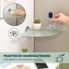 bremermann Bad-Serie LUCENTE - Glaseckablage inkl. Klebeset, Glasregal, Badregal aus Glas und Edelstahl, verchromt Bild 4