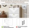 Schuhschrank 70 x 30 x 120 cm aus MDF, weiß, mit 3 Klapptüren und verstellbaren Trennwänden Bild 3