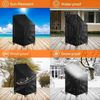 2er Set Gartenstuhl Schutzhülle 72x92x70/120 cm Oxford Winterfest UV-Wasserfest Bild 5