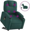 vidaXL Elektrischer Massagesessel mit Aufstehhilfe Dunkelgrün Stoff 3204410 Bild 2