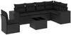 vidaXL 7-tlg. Garten-Sofagarnitur mit Kissen Schwarz Poly Rattan 3222634 Bild 2