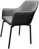 Stuhl Loui Sessel drehbar Microfaser Esszimmerstuhl hellgrau 77 x 57 x 60 cm Bild 3