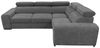 Wohnero24 - Höchste Qualität - Modernes Ecksofa PAVONE 2 - 260 x 193 cm – Chenille Stoff – Schlaffunktion 190 x 125 cm & Bettkasten - Grau Bild 3