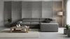 Wohnero24 - Höchste Qualität - Modernes Ecksofa PAVONE 2 - 260 x 193 cm – Chenille Stoff – Schlaffunktion 190 x 125 cm & Bettkasten - Grau Bild 2