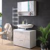 Badmöbel-Set Irma Weiß Hochglanz 2 Teile, Unterschrank 80 cm Vicco Bild 4