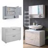 Badmöbel-Set Irma Weiß Hochglanz 2 Teile, Unterschrank 80 cm Vicco Bild 2