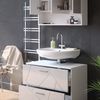 Badmöbel-Set Irma Weiß Hochglanz 2 Teile, Unterschrank 80 cm Vicco Bild 5