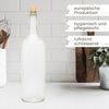 mikken Trinkflasche 6x Glasflasche 0,75 Liter mit Korken Weinflaschen inkl. Etiketten, 6er Set, luftdicht Bild 2