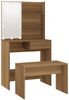 vidaXL Schminktisch-Set mit LED Braun Eichen-Optik Holzwerkstoff 3114114 Bild 5