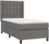 vidaXL Boxspringbett mit Matratze Grau 100x200 cm Kunstleder 3132487 Bild 3