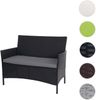 Mendler Halden'Halden' Gartenbank mit Kissen anthrazit, Polyrattan anthrazit, 83 x 106 x 60 cm Bild 5