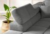 KAWOLA Sofa NEVADA Ecksofa Feincord anthrazit Recamiere links 82 x 215 x 319 cm Bild 4