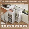Merax Bücherregal mit Rollen, mobiles Standregal, 1-tlg, auch als Nachttisch nutzbar Bild 4