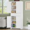 Küchenschrank, Hochschrank mit 4 Türen, Sideboard mit 1 großen Schublade, Buffetschrank, Esszimmerschrank, Verstellbaren Ablagen, für Esszimmer, Küche, Wohnzimmer, Weiß Bild 3