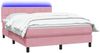 vidaXL Boxspringbett mit Matratze & LED Rosa 160x220 cm Samt 3316940 Bild 3