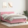 vidaXL Boxspringbett mit Matratze & LED Rosa 160x220 cm Samt 3316940 Bild 4