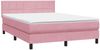 vidaXL Boxspringbett mit Matratze & LED Rosa 160x220 cm Samt 3316940 Bild 5
