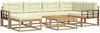 vidaXL Outdoor-Sofagarnitur 7 pcs Weiß und Creme 3386734 Bild 2