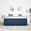 vidaXL Bettrahmen mit Matratze Blau 200 x 200 cm Stoff 3399383 Bild 3