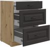 Küchen Unterschrank 60 cm Stilo Grau + Eiche Artisan Vollauszug Soft-Close Küche Bild 2