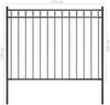 vidaXL Gartenzaun ASSEN Stahl 1,7 x 1,2 m Schwarz 146314 Bild 4