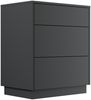 Design Nachttisch Lux L 60cm stehend, 3 Pushauszüge Grafit : Grafit Bild 3