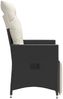 vidaXL Gartensessel mit Kissen 2 Stk. Verstellbar Schwarz Poly Rattan 365666 Bild 5