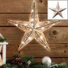 Weihnachtsstern aus Holz mit 15 LED Warmweiß Bild 1