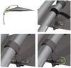 Sun Garden Easy Sun TM Ampelschirm 300 x 300 cm | quadratisch | Aluminium Anthrazit | 100% Olefin (ca. 190 g/m²) | 360° drehbar | Öffnung mit Kurbel | Bezug in Beige B054 Bild 2