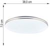 LED Deckenleuchte, opal, Chrom, rund, D 37 cm Bild 5