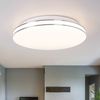 LED Deckenleuchte, opal, Chrom, rund, D 37 cm Bild 2
