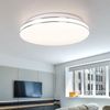 LED Deckenleuchte, opal, Chrom, rund, D 37 cm Bild 4