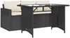 vidaXL 2-tlg. Garten-Essgruppe mit Kissen Schwarz Poly Rattan 366328 Bild 2