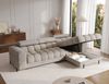 MOEBLO Ecksofa Neviro, Robuste Verarbeitung, verstellbare Kopfstützen und integrierter Bettkasten für maximalen Komfort und Funktionalität, Eckcouch Wohnlandschaft Sofa mit Ottomane Eckgarnitur Polsterecke, (BxHxT):285x72-93x181 cm Bild 3