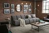 KAWOLA Modulsofa LAYLA 3-Sitzer 3 Module 2 Armlehnkissen Velvet taupe 74 x 99 x 274 cm Bild 4