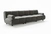 KAWOLA Modulsofa LAYLA 3-Sitzer 3 Module 2 Armlehnkissen Velvet taupe 74 x 99 x 274 cm Bild 3