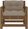 vidaXL Gartenstühle mit Kissen 2 Stk. Honigbraun Massivholz Kiefer 825565 Bild 4