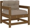 vidaXL Gartenstühle mit Kissen 2 Stk. Honigbraun Massivholz Kiefer 825565 Bild 3