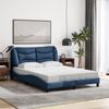 vidaXL Bettgestell ohne Matratze "Hvar" Blau 140x200 cm Stoff 3207778 Bild 1